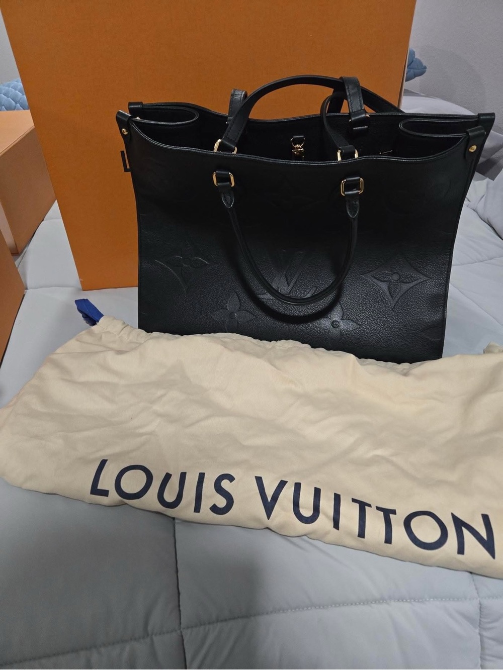 Louis Vuitton Monogram Empreinte On The Go GM Tote Shoulder